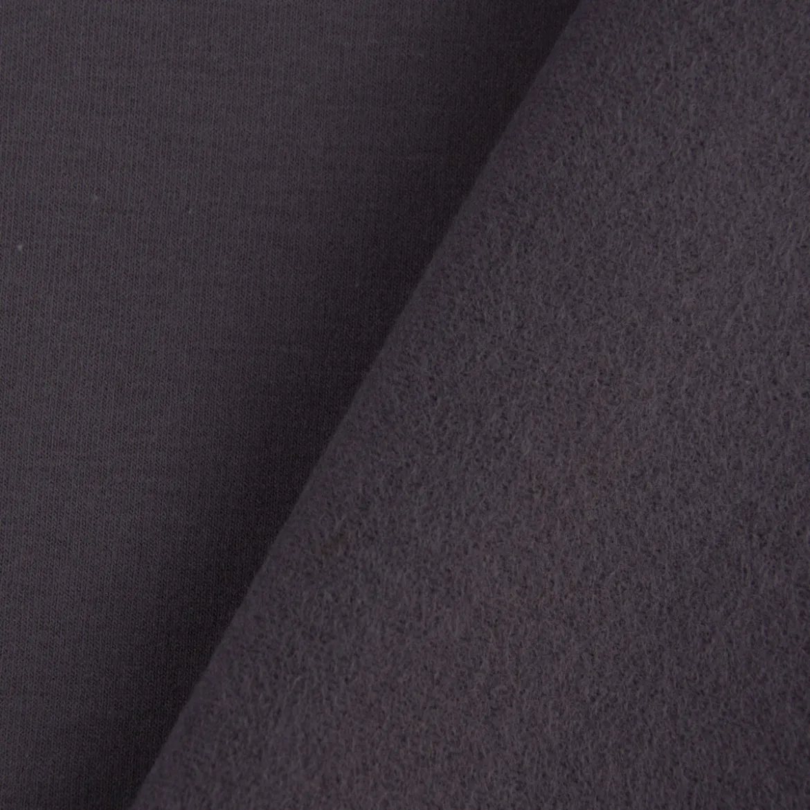 Sweatstoff Meterware Bio Soft Sweat dünn uni Dungelgrau 1,5m Breite