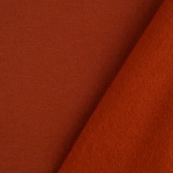 Sweatstoff Meterware Bio Soft Sweat dünn uni Terrakotta 1,5m Breite