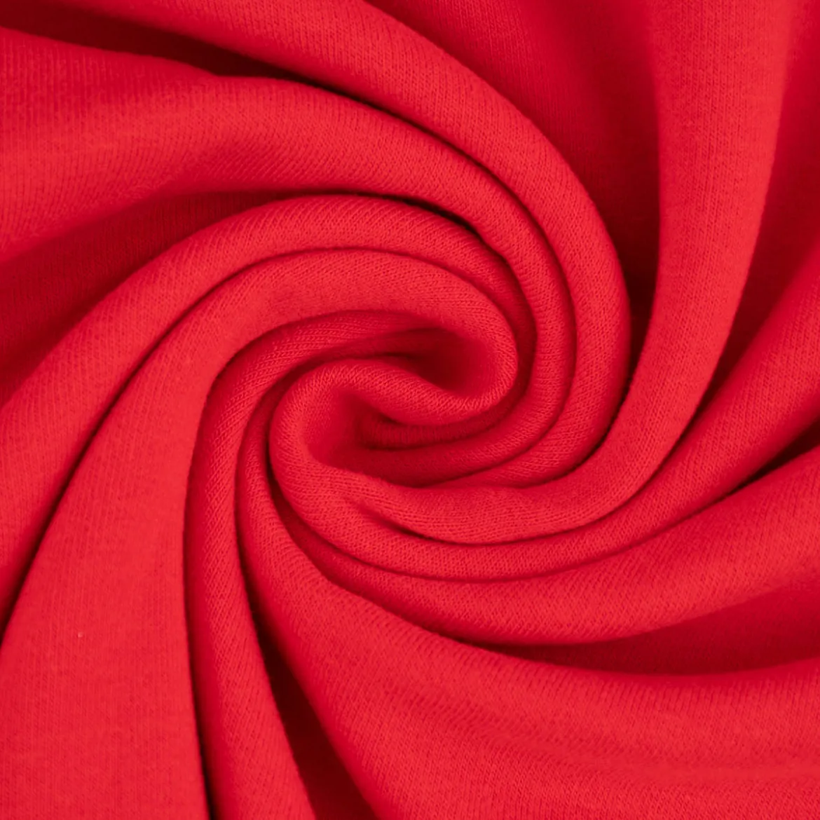 Sweatstoff Meterware Bio Soft Sweat dünn uni Rot 1,5m Breite