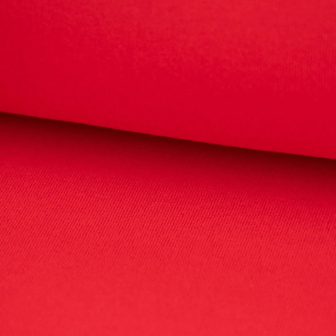 Sweatstoff Meterware Bio Soft Sweat dünn uni Rot 1,5m Breite