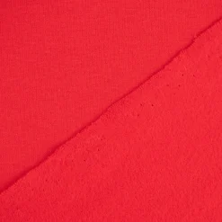 Sweatstoff Meterware Bio Soft Sweat dünn uni Rot 1,5m Breite