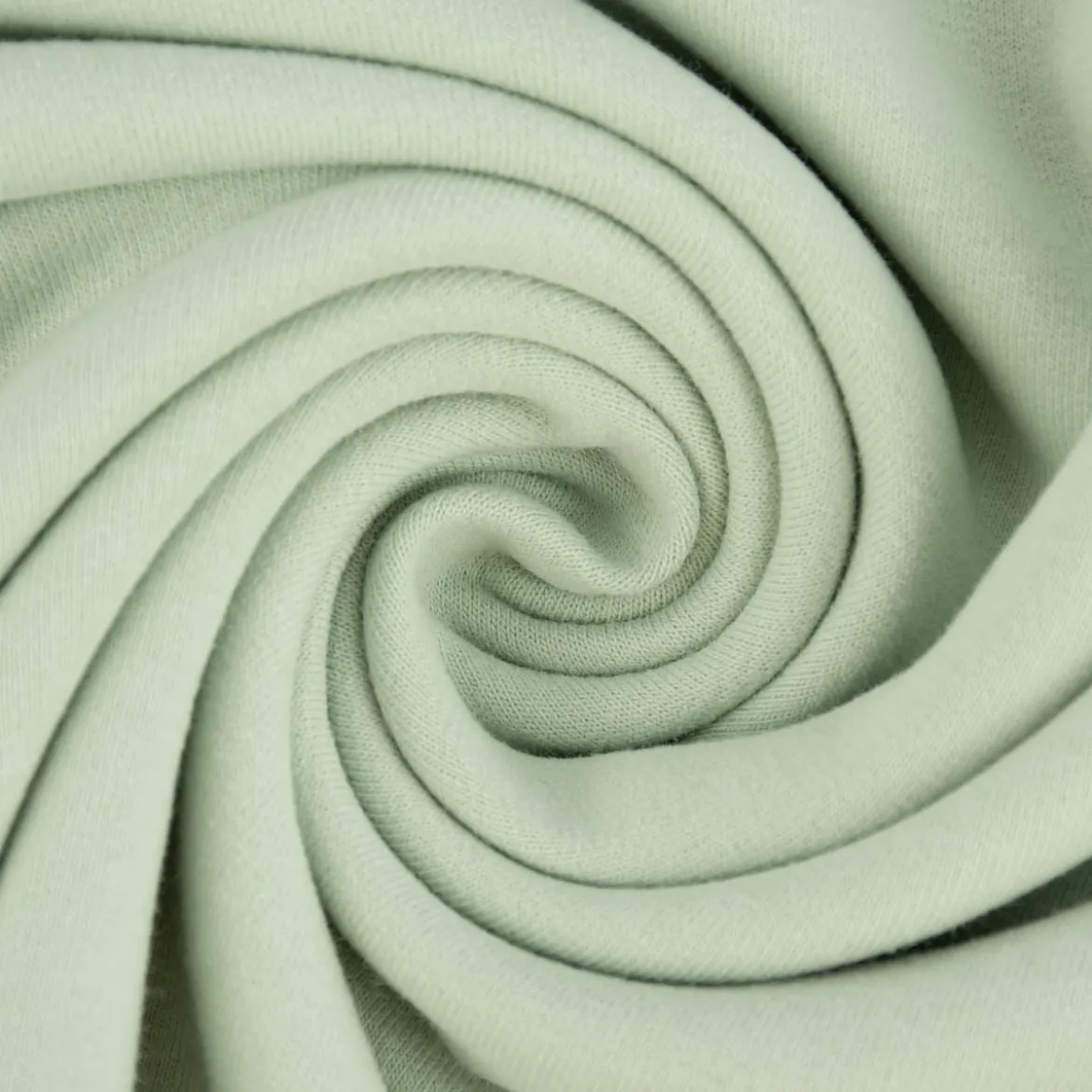 Sweatstoff Meterware Bio Soft Sweat dünn uni Mint 1,5m Breite