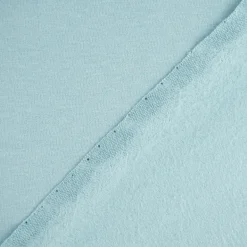 Sweatstoff Meterware Bio Soft Sweat dünn uni Aqua Blau 1,5m Breite