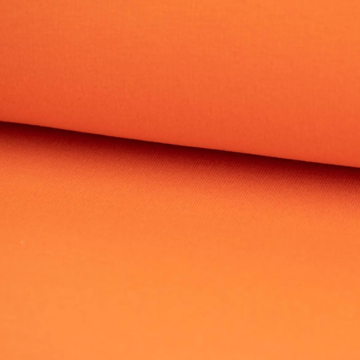 Sweatstoff Meterware Bio Soft Sweat dünn uni Orange 1,5m Breite