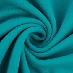 Sweatstoff Meterware Bio Soft Sweat dünn uni Petrol 1,5m Breite