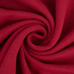 Sweatstoff Meterware Bio Soft Sweat dünn uni bordeaux Rot 1,5m Breite