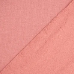 Sweatstoff Meterware Bio Soft Sweat dünn uni dunkel Altrosa1,5m Breite