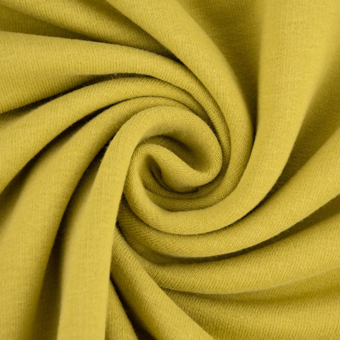 Sweatstoff Meterware Bio Soft Sweat dünn uni dunkel Lime 1,5m Breite