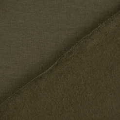 Sweatstoff Meterware Bio Soft Sweat dünn uni army Grün 1,5m Breite