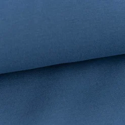 Sweatstoff Meterware Bio Soft Sweat dünn uni indigo blau 1,5m Breite