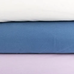 Sweatstoff Meterware Bio Soft Sweat dünn uni indigo blau 1,5m Breite