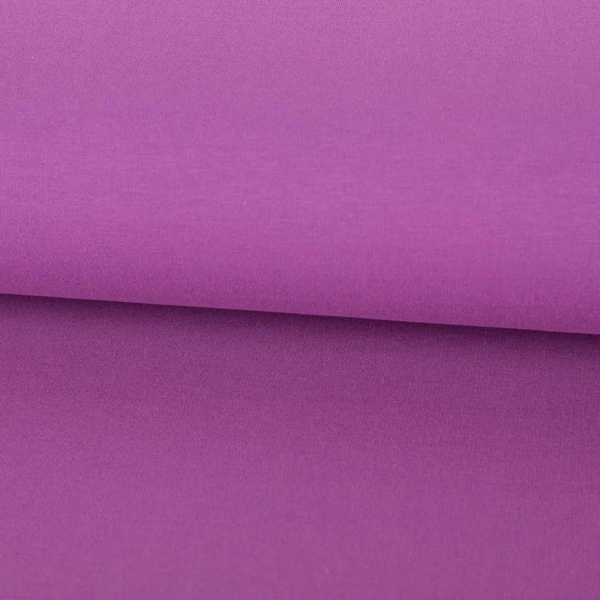 Sweatstoff Meterware Bio Soft Sweat dünn uni violett 1,5m Breite