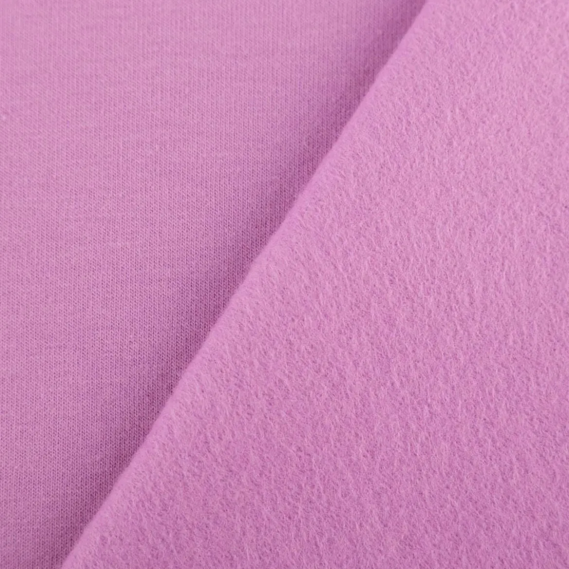 Sweatstoff Meterware Bio Soft Sweat dünn hell violett 1,5m Breite