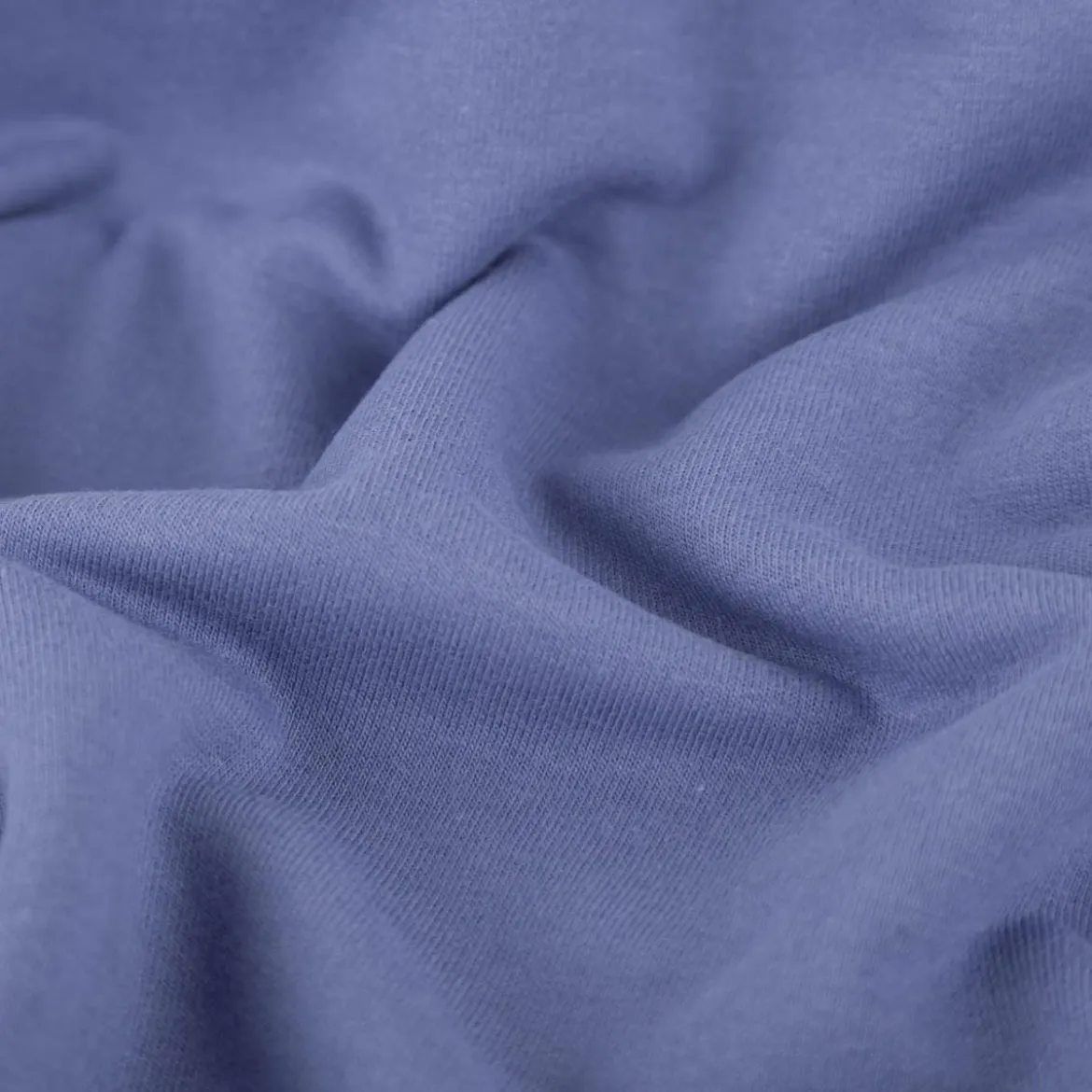 Sweatstoff Meterware Bio Soft Sweat dünn lavendel blau 1,5m Breite