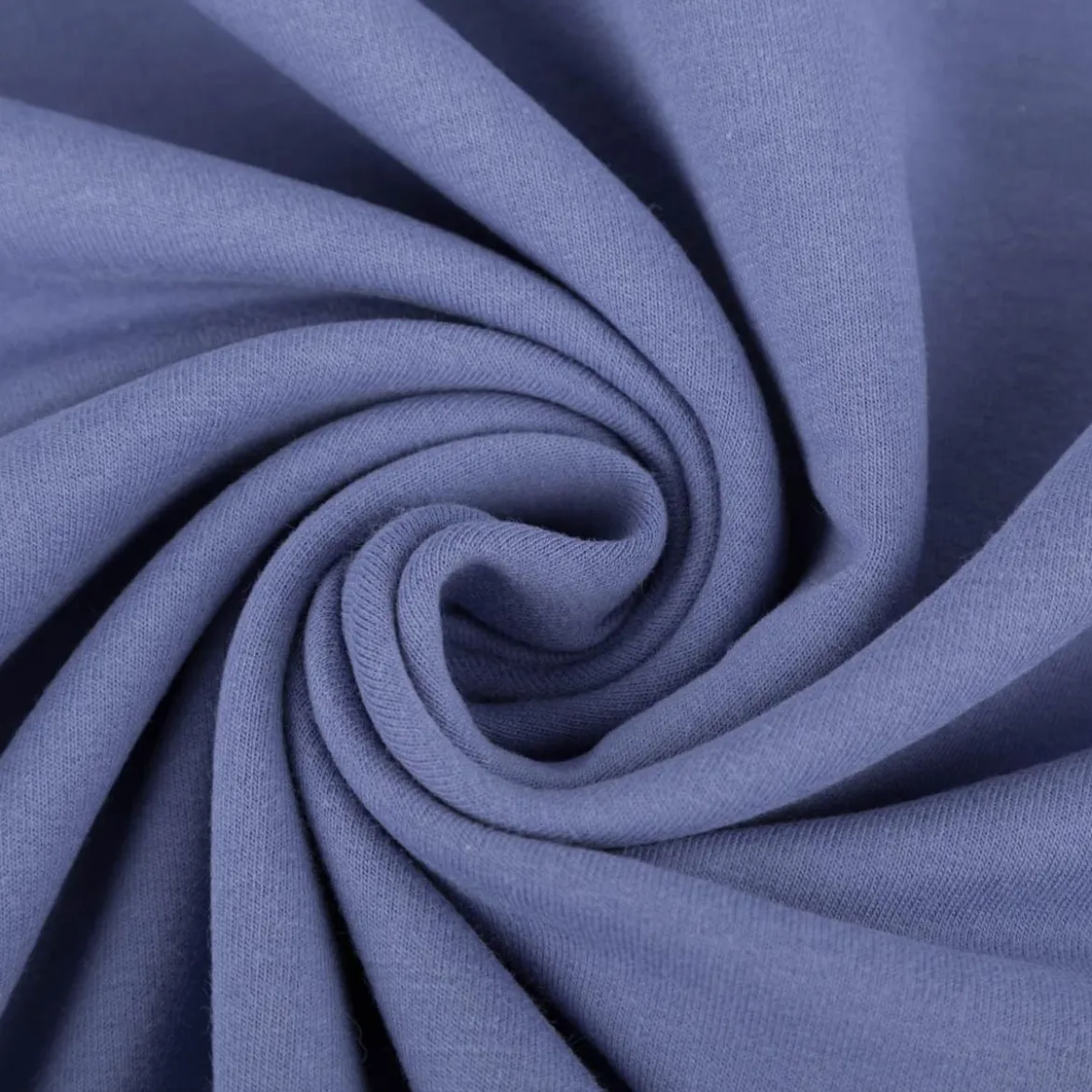 Sweatstoff Meterware Bio Soft Sweat dünn lavendel blau 1,5m Breite