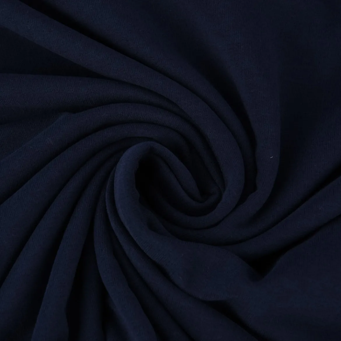 Sweatstoff Meterware Bio Soft Sweat dünn uni Dunkelblau 1,5m Breite