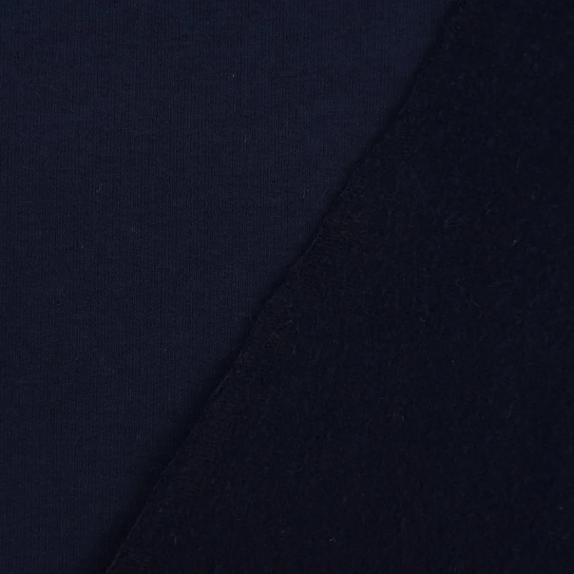 Sweatstoff Meterware Bio Soft Sweat dünn uni Dunkelblau 1,5m Breite