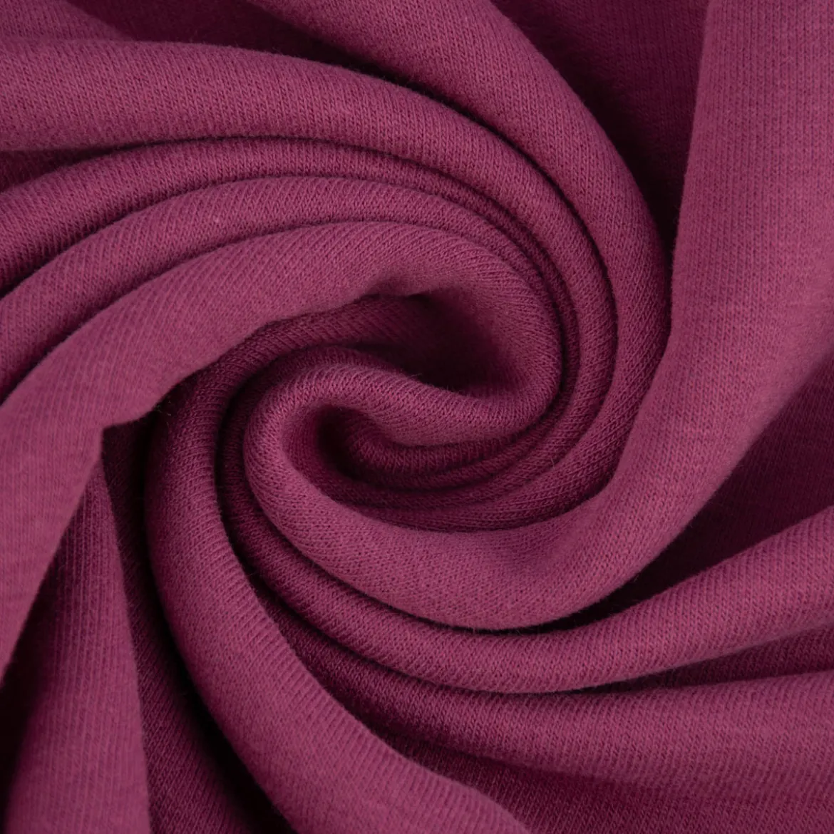 Sweatstoff Meterware Bio Soft Sweat dünn uni Lila 1,5m Breite
