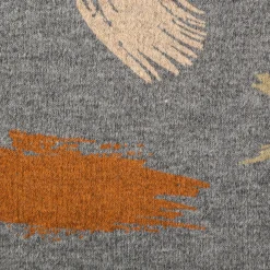 Sweatstoff Meterware Soft Sweat Melange Pinselstriche grau beige blau grün orange 1,48m Breite