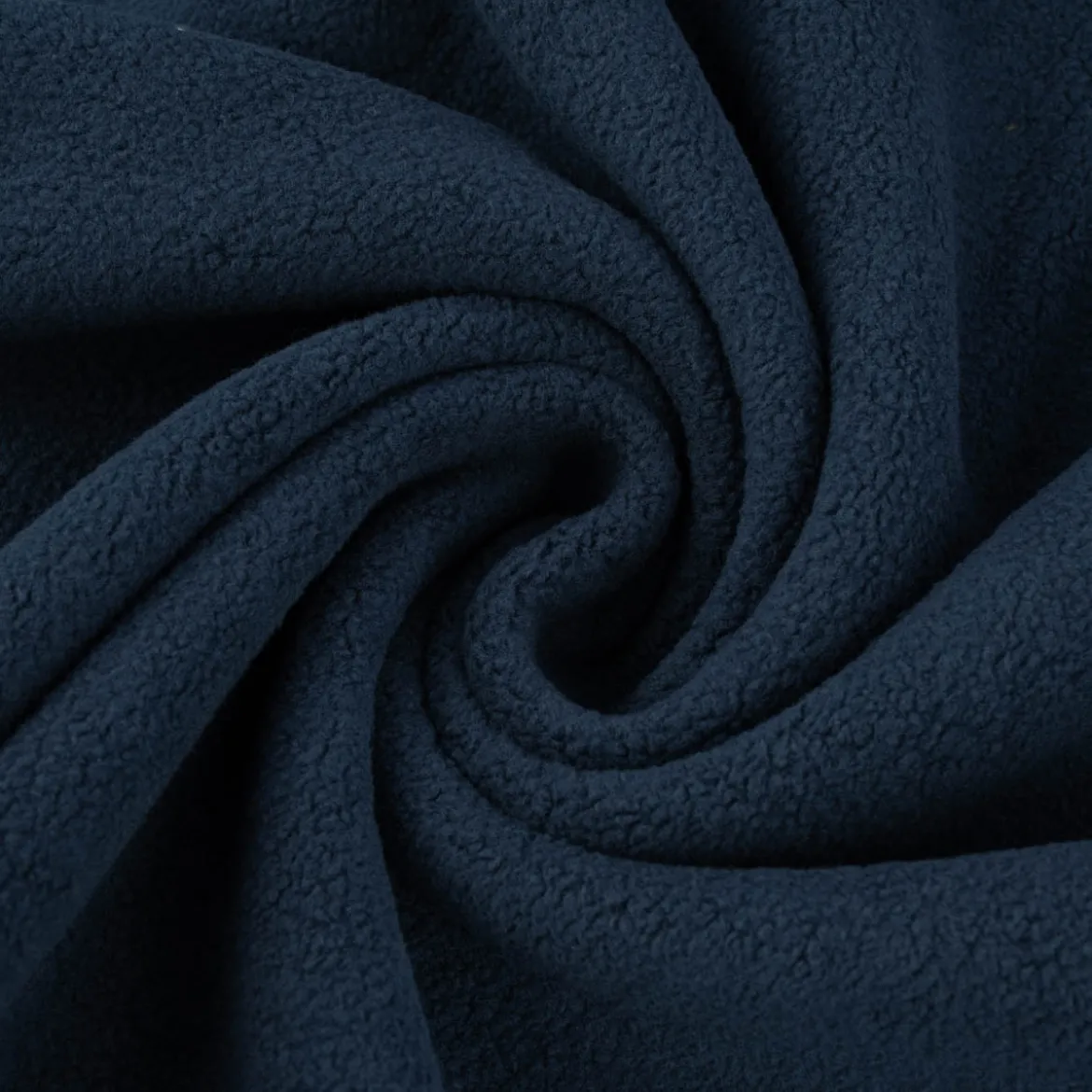 Sweatstoff Sherpa Fleece dünn einfarbig dunkelblau 1,50m Breite