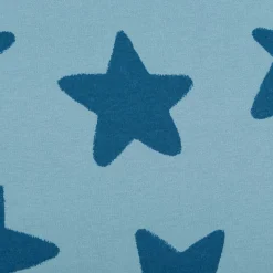 Sweatstoff Soft aus Baumwolle Big Stars blau 1,48m Breite