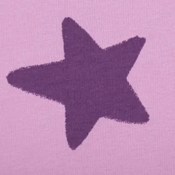Sweatstoff Soft aus Baumwolle Big Stars lila 1,48m Breite