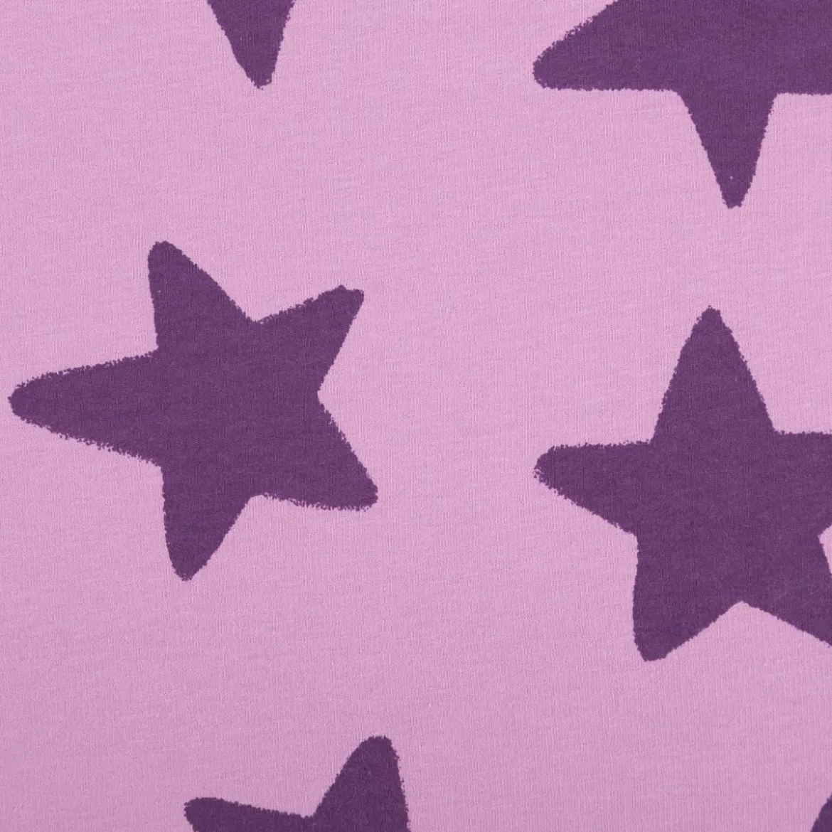 Sweatstoff Soft aus Baumwolle Big Stars lila 1,48m Breite