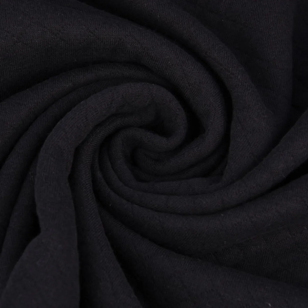 Sweatstoff Steppstoff Steppsweat einfarbig schwarz 1,5m Breite