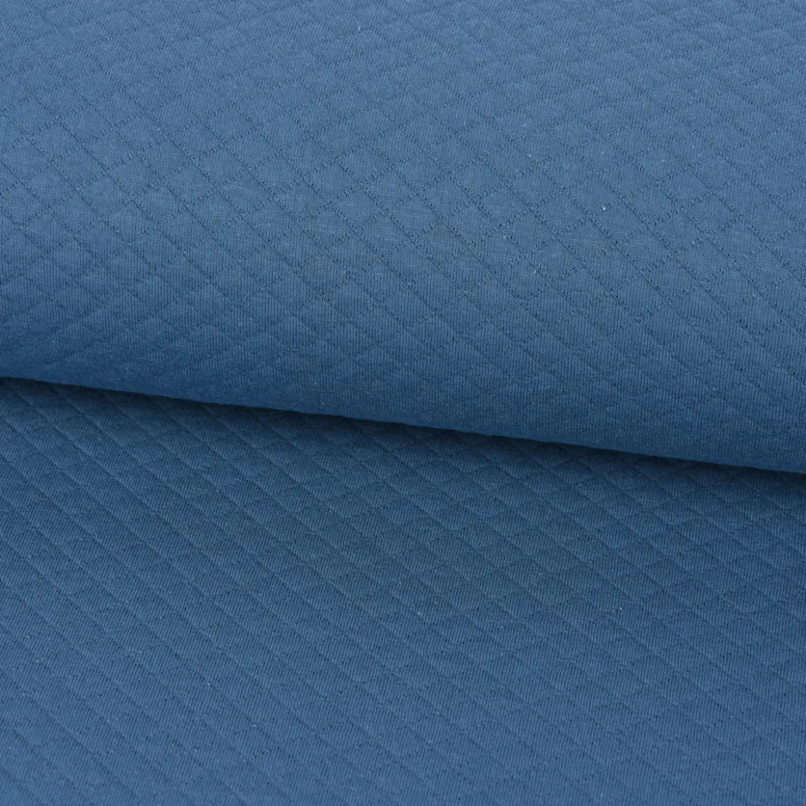 Sweatstoff Steppstoff Steppsweat einfarbig blau 1,5m Breite