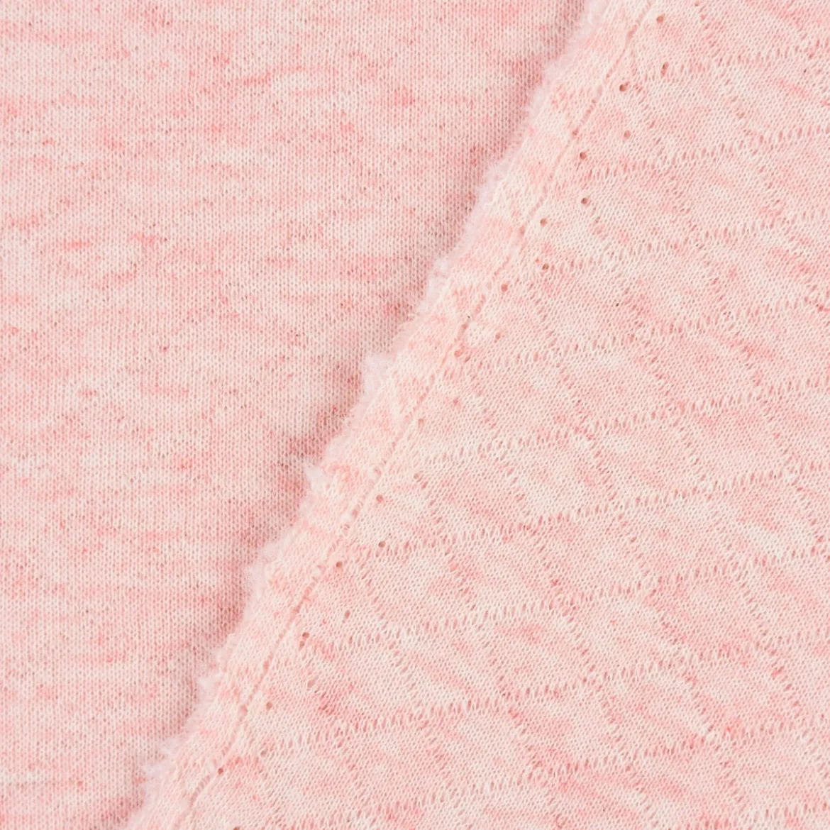 Sweatstoff Steppstoff Steppsweat einfarbig rosa meliert 1,5m Breite