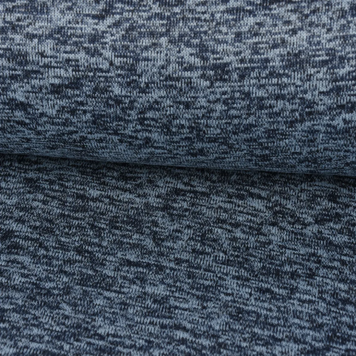 Sweatstoff Stricksweat blau Töne meliert 1,55m