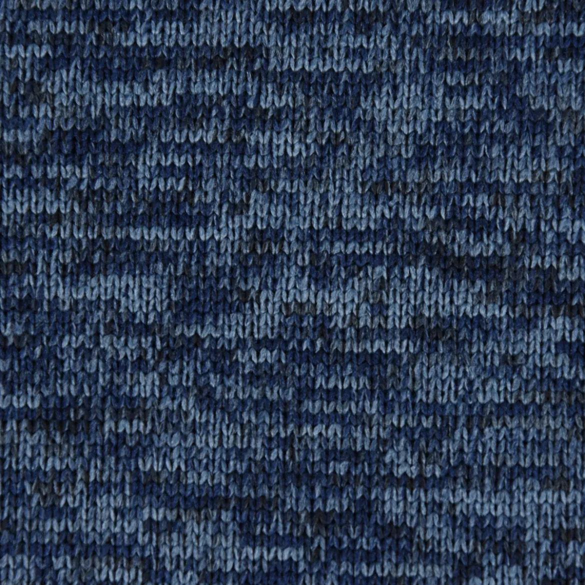 Sweatstoff Stricksweat dunkelblau blau meliert 1,55m