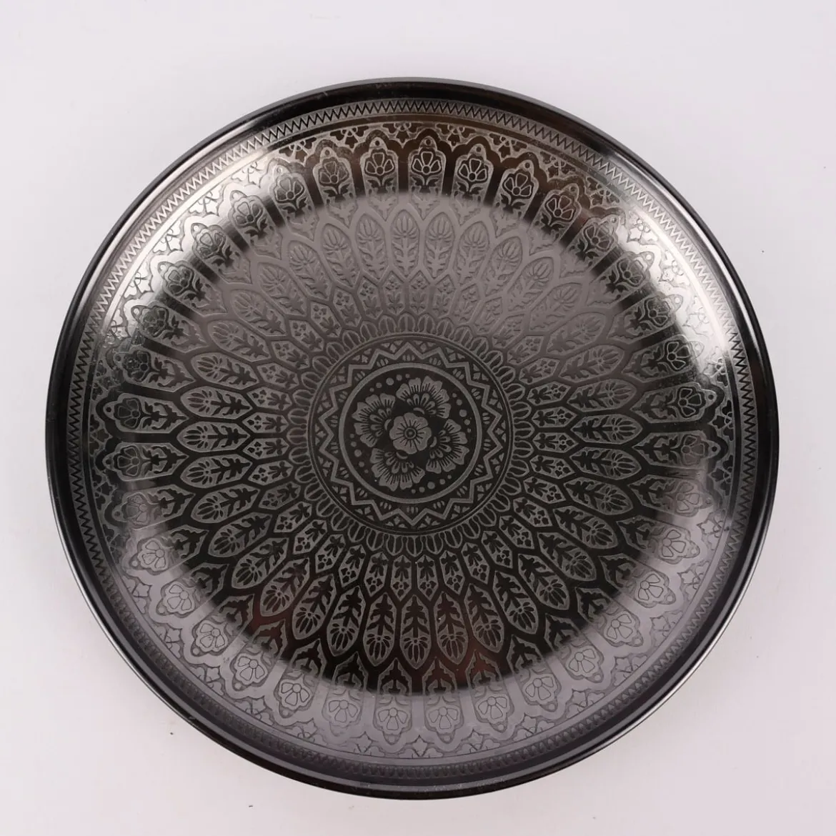Tablett Oriental Metall anthrazit 26cm