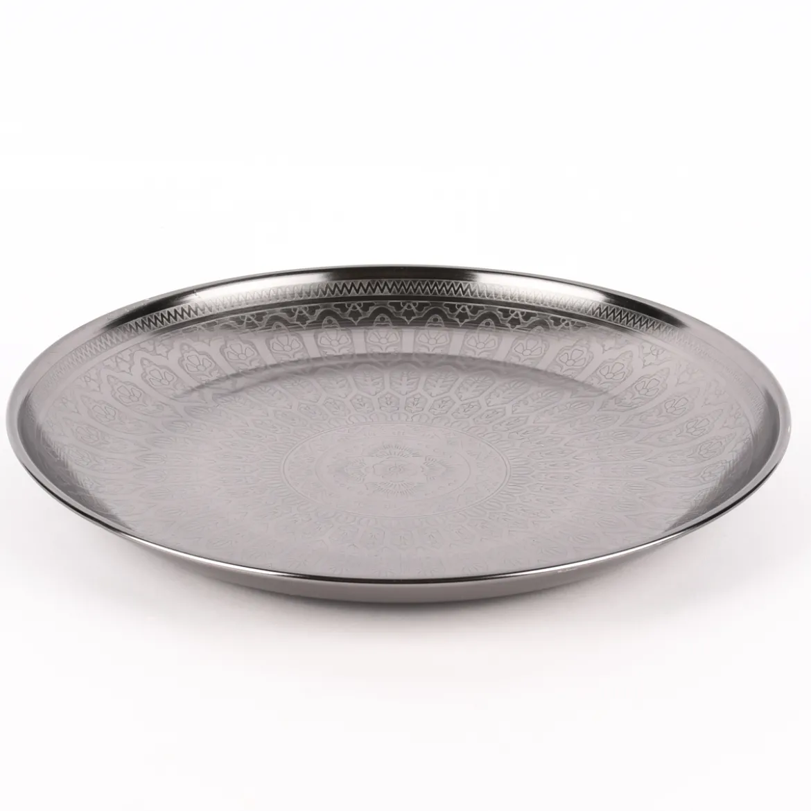 Tablett Oriental Metall anthrazit 33cm
