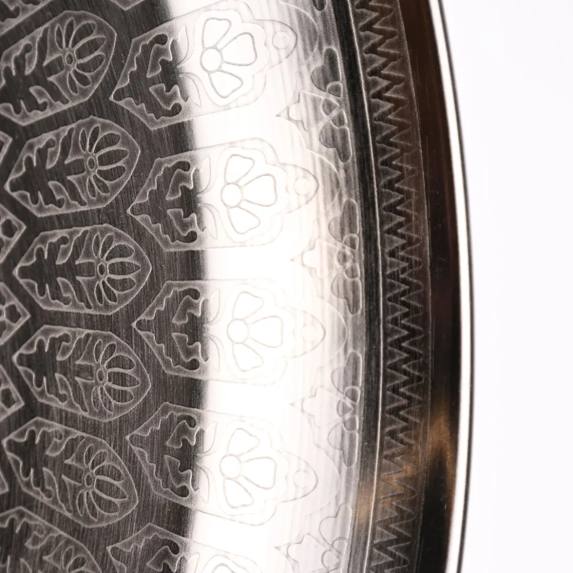 Tablett Oriental Metall anthrazit 33cm