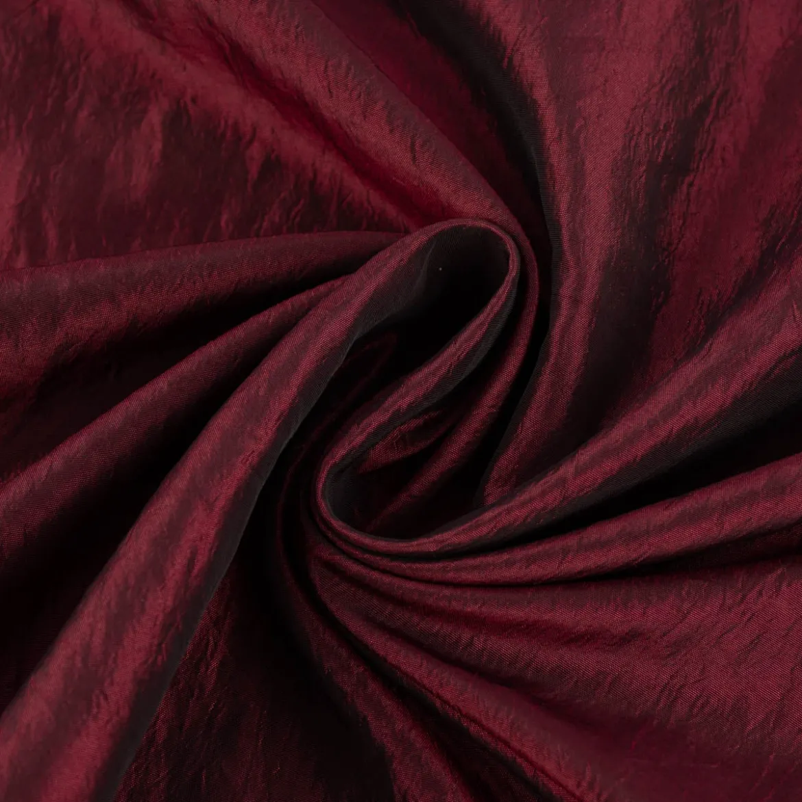 Taftstoff Crushed Bekleidungsstoff einfarbig bordeaux-rot 1,40m Breite