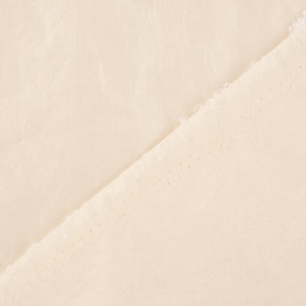 Taftstoff Crushed Bekleidungsstoff einfarbig creme 1,40m Breite
