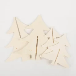 Tannenbaum 3D aus Holz 2er Set 13 und 18 cm von Creativ Company