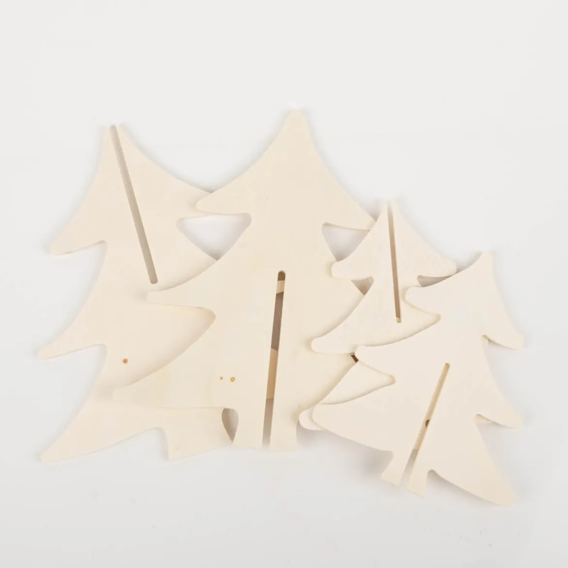 Tannenbaum 3D aus Holz 2er Set 13 und 18 cm von Creativ Company