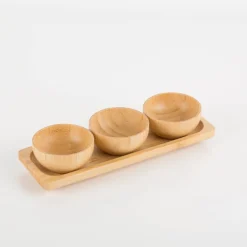 Tapas Set 4tlg aus Bambusholz 21x7x4,4cm