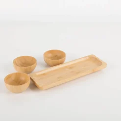 Tapas Set 4tlg aus Bambusholz 21x7x4,4cm