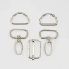 Taschengurt Komplettset mit Karabinkerhaken 25mm nickel 5tlg Set