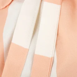 Tasche Shopper aus Baumwolle mit Streifen peach ecru von SCHÖNER LEBEN.