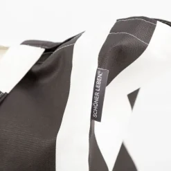 Tasche Shopper aus Baumwolle mit Streifen schwarz ecru von SCHÖNER LEBEN.