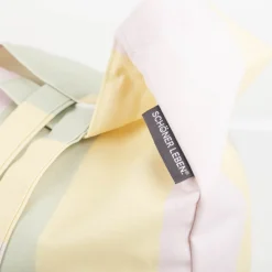 Tasche Shopper aus Baumwolle mit Streifen flieder pistazie vanille von SCHÖNER LEBEN.