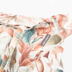 Tasche Shopper aus Baumwolle mit Kolibri, Blumen und Blättern von SCHÖNER LEBEN.