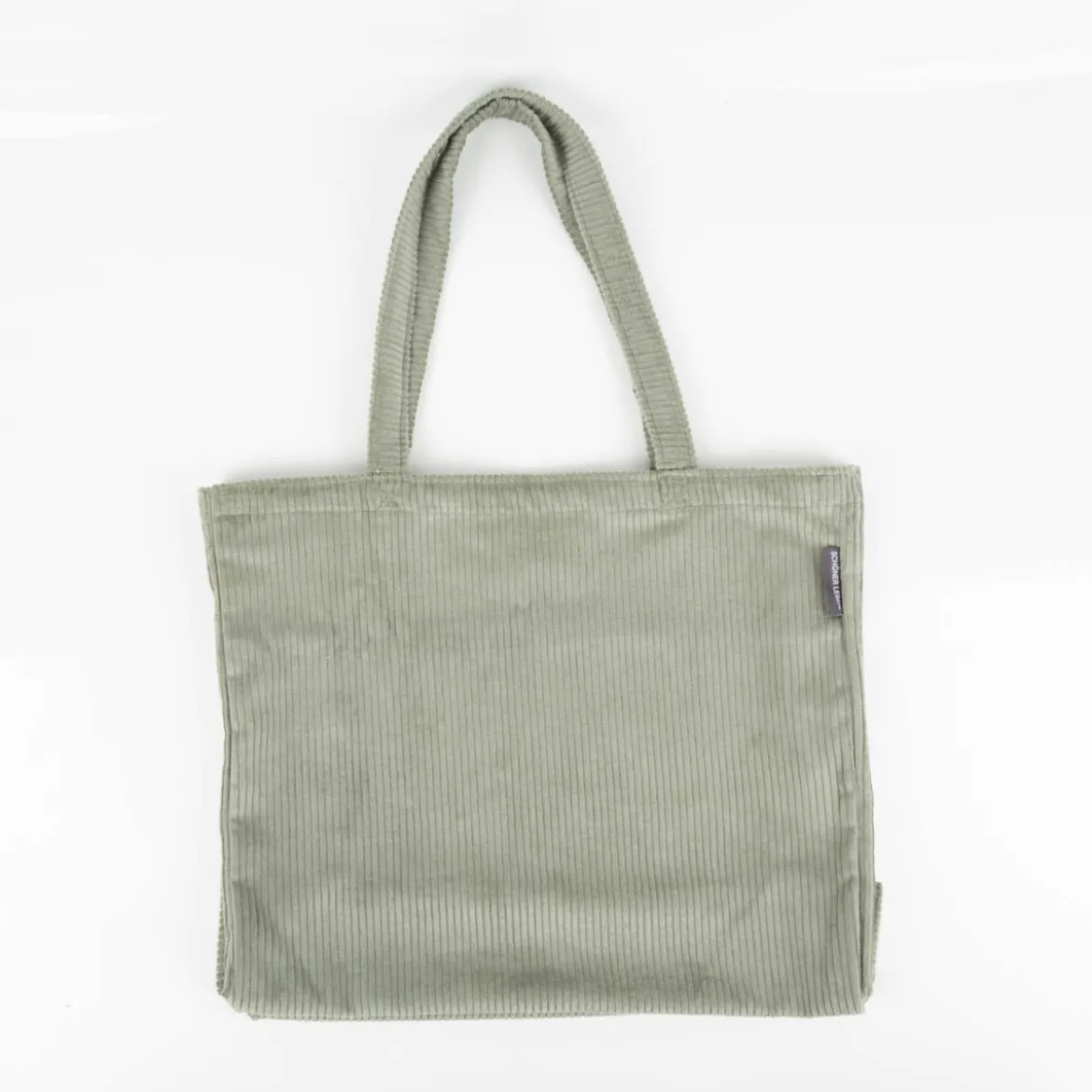 Tasche Shopper Cord aus Baumwolle salbei-grün von SCHÖNER LEBEN.