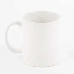 Tasse aus Keramik weiß beige oder taupe 320ml