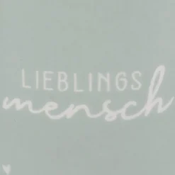 Tasse Gute Laune aus Porzellan Lieblingsmensch Blumen Herzen mintgrün weiß rosa 300ml von Grafik Werkstatt