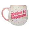 Tasse Make It Happen von Sass & Belle mit Perlmuttglasur ca 350ml